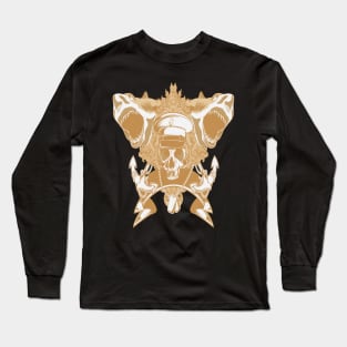 Captain Skull Illustration Long Sleeve T-Shirt